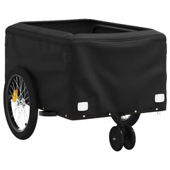 vidaXL Bike Trailer Black and Orange 30 kg Iron 5