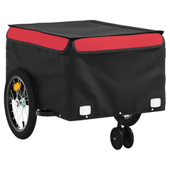 vidaXL Bike Trailer Black and Red 45 kg Iron 4