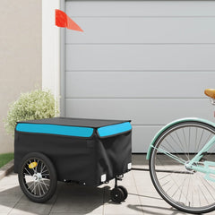 vidaXL Bike Trailer Black and 45 kg Iron Height 52 cm
