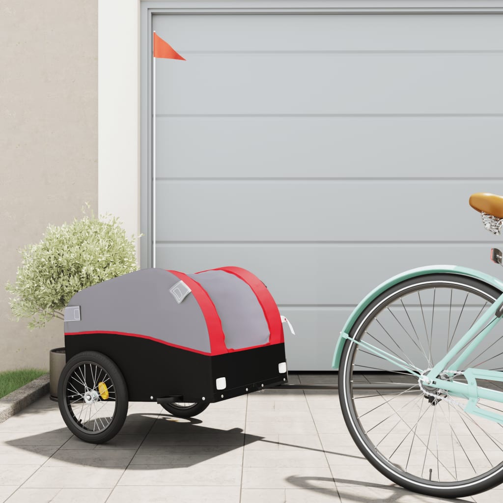vidaXL Bike Trailer Black and 30 kg Iron Height 53 cm