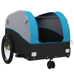 vidaXL Bike Trailer Black and Blue 30 kg Iron 5
