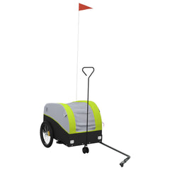 vidaXL Bike Trailer Black and Green 30 kg Iron 2