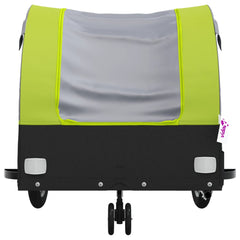 vidaXL Bike Trailer Black and Green 30 kg Iron 6