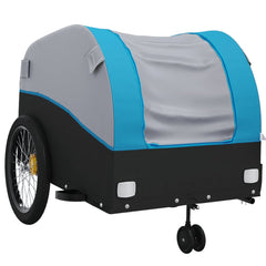 vidaXL Bike Trailer Black and Blue 45 kg Iron 4