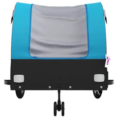 vidaXL Bike Trailer Black and Blue 45 kg Iron 6