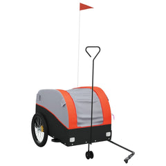 Bike Trailer Black and 45 kg Iron Height 68 cm Orange