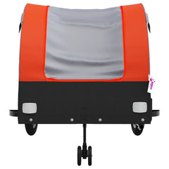vidaXL Bike Trailer Black and Orange 45 kg Iron 6