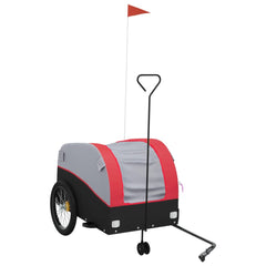 Bike Trailer Black and 45 kg Iron Height 68 cm Red
