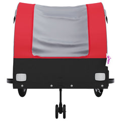 vidaXL Bike Trailer Black and Red 45 kg Iron 6