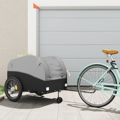 vidaXL Bike Trailer Black and 45 kg Iron Height 68 cm