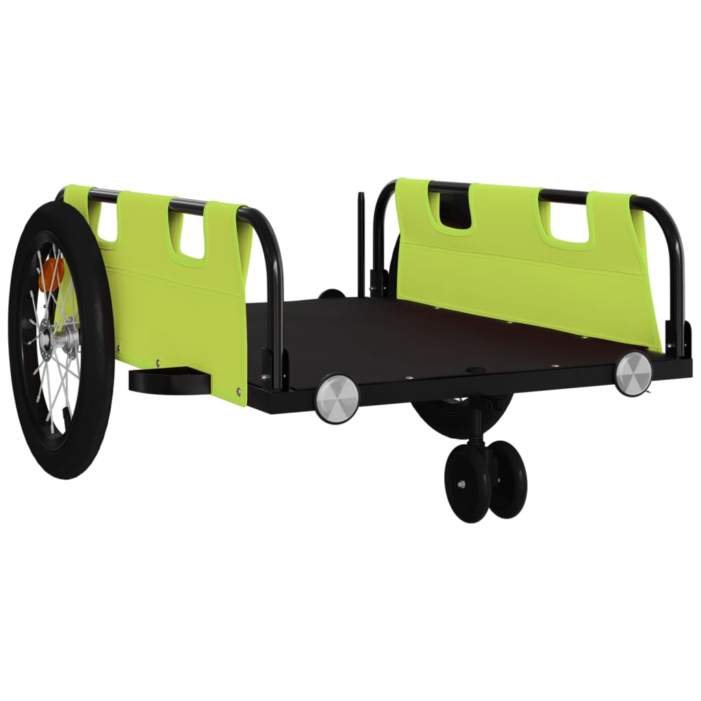 vidaXL Bike Trailer Green Oxford Fabric and Iron 4