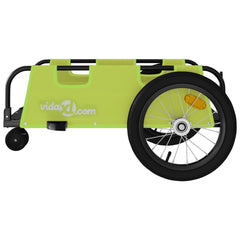 vidaXL Bike Trailer Green Oxford Fabric and Iron 6