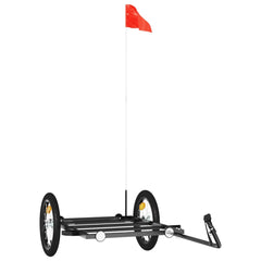 vidaXL Bike Trailer Black 126x63x34 cm Iron 2