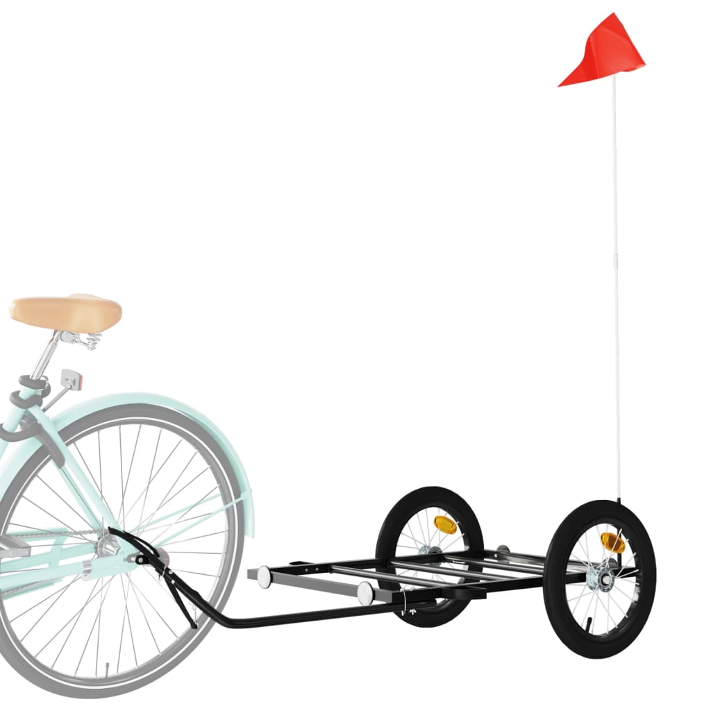 vidaXL Bike Trailer Black 126x63x34 cm Iron 3