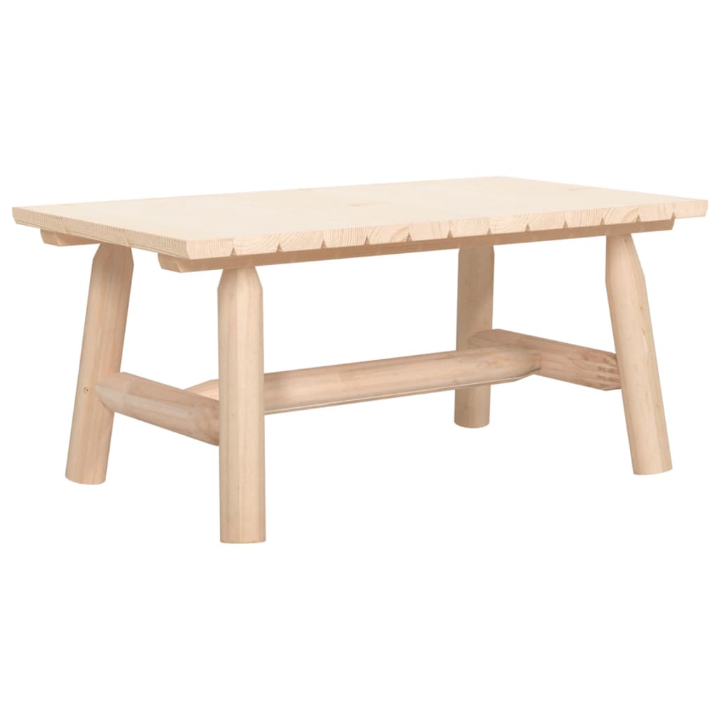 3 Piece Garden Lounge Set Solid Wood Spruce Natural 2x bench + table