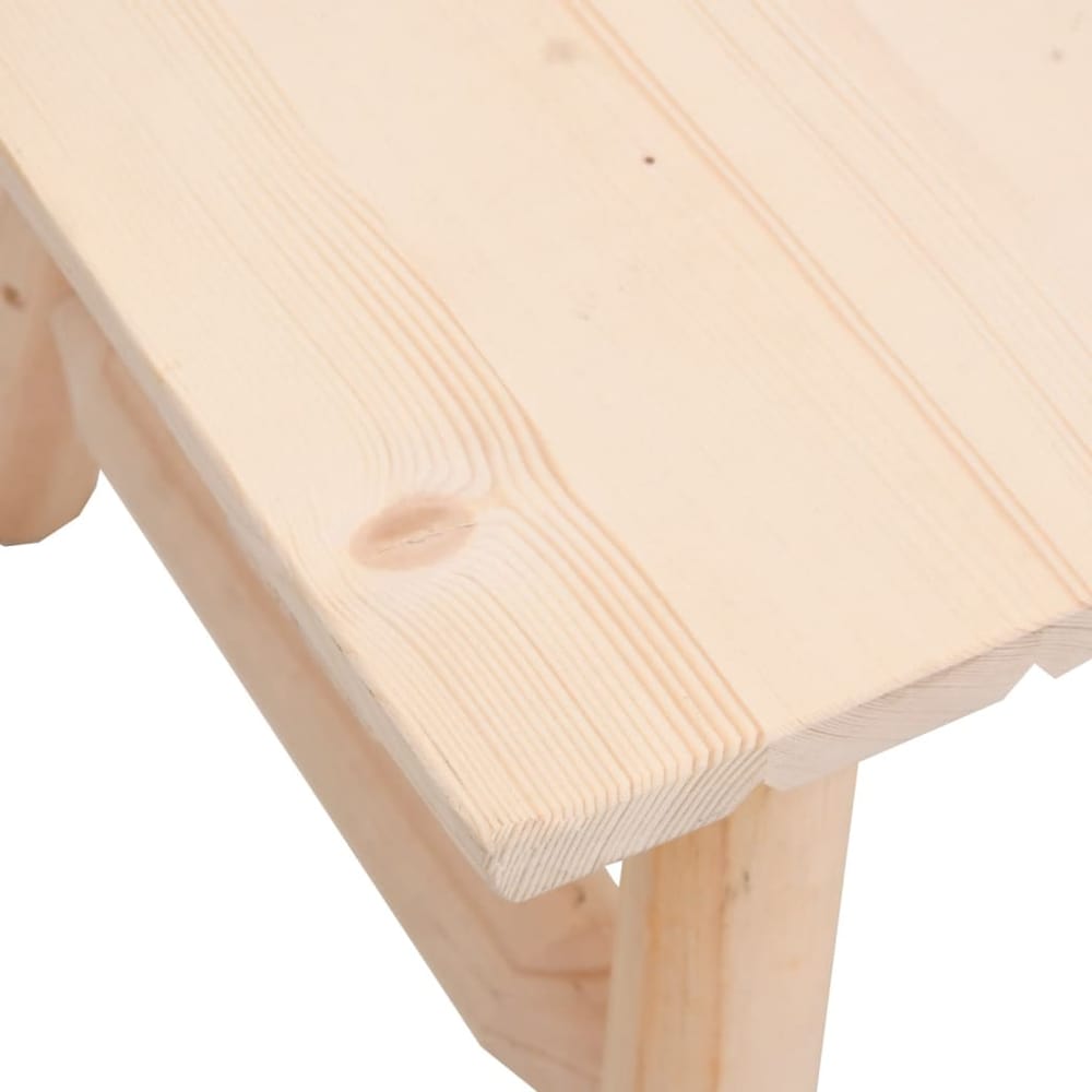 3 Piece Garden Lounge Set Solid Wood Spruce Natural 2x bench + table