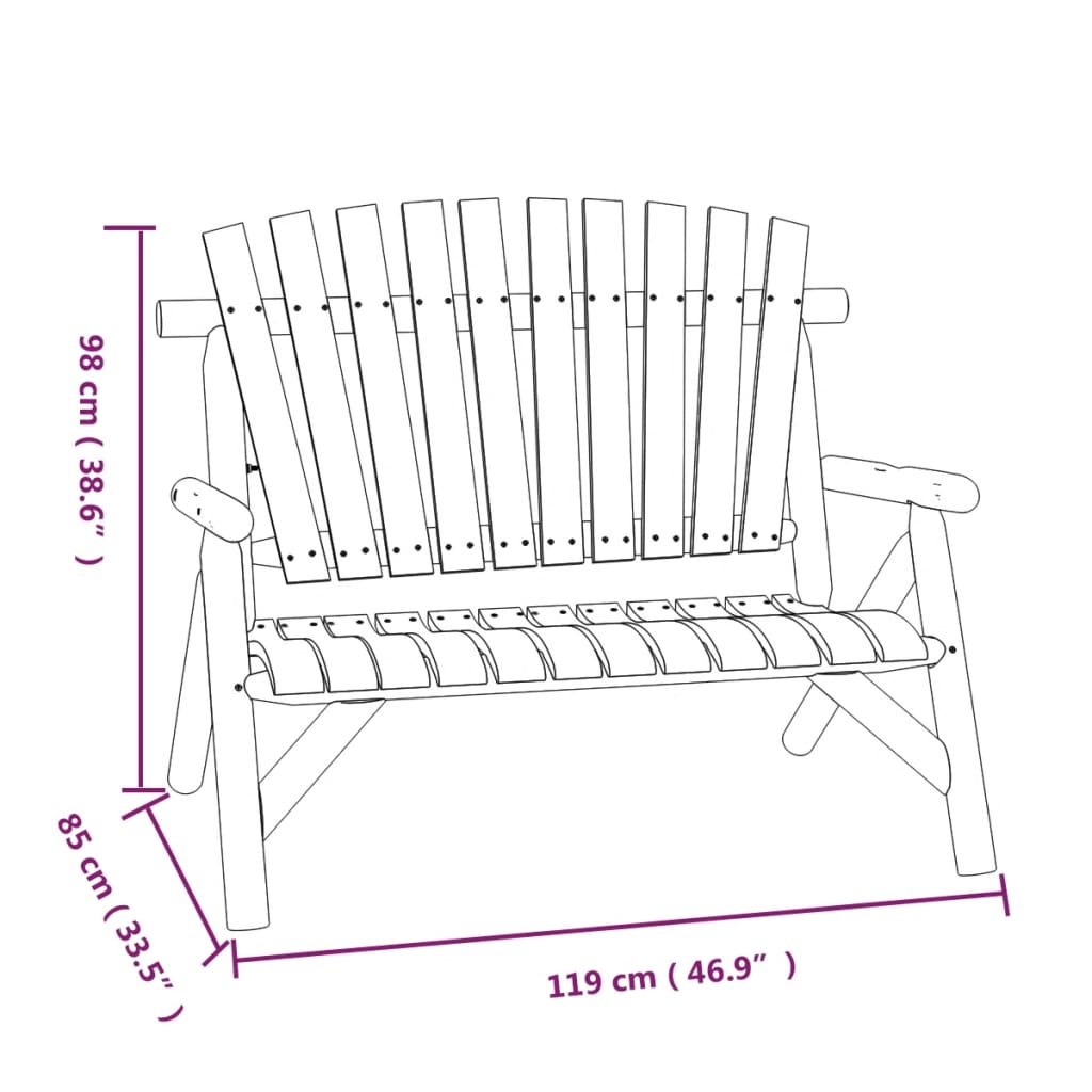 3 Piece Garden Lounge Set Solid Wood Spruce Natural 2x bench + table