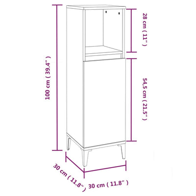 3 Piece Bathroom Cabinet Set Sonoma Oak Engineered Wood