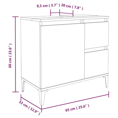 3 Piece Bathroom Cabinet Set Concrete Grey Engineered Wood