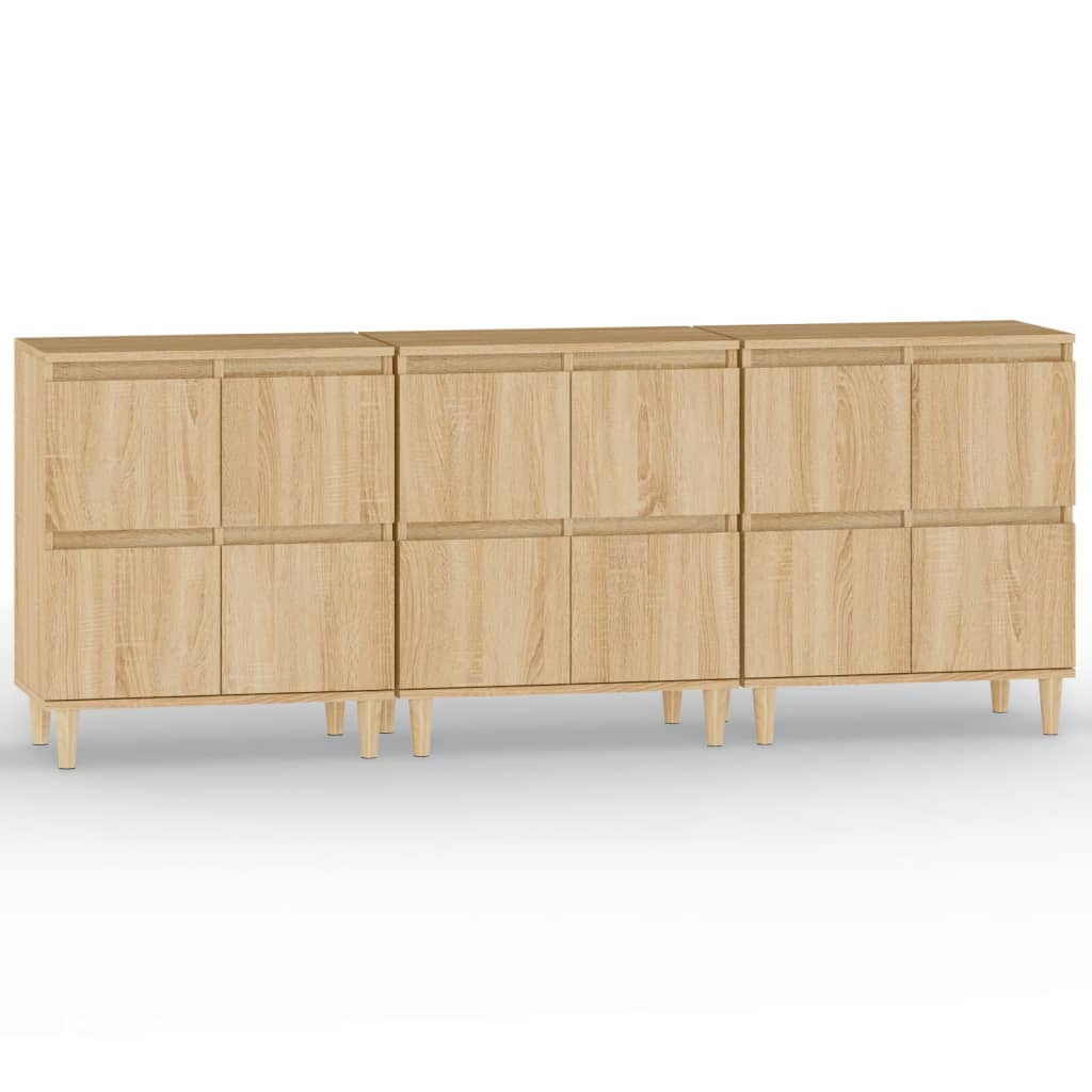 Sideboards 60x35x70 cm Engineered Wood 3 pcs Sonoma oak