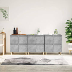 Sideboards 60x35x70 cm Engineered Wood 3 pcs Concrete grey