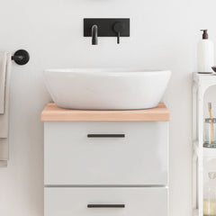 vidaXL Bathroom Countertop 40x50x(2-4) cm Untreated Solid Wood 1