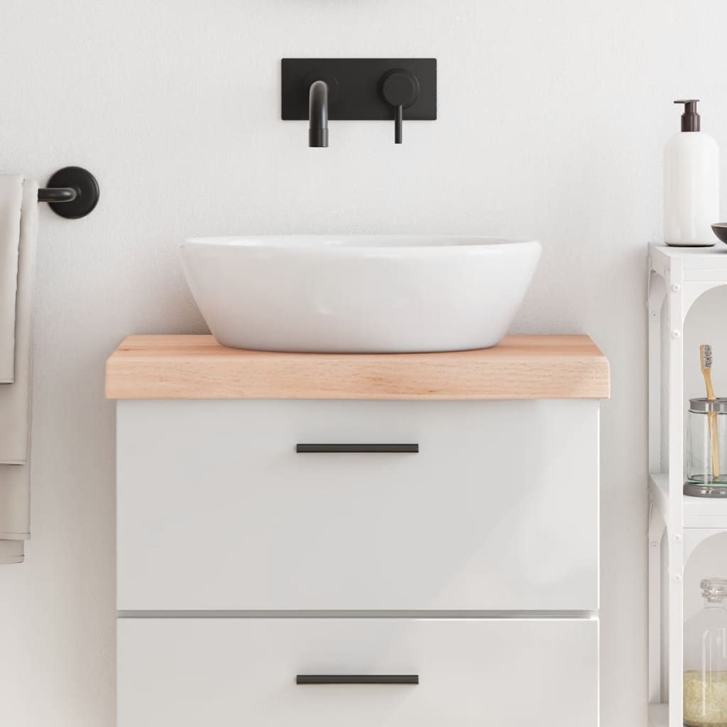 vidaXL Bathroom Countertop 60x30x(2-6) cm Untreated Solid Wood 1