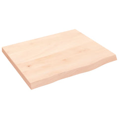 vidaXL Bathroom Countertop 60x50x(2-4) cm Untreated Solid Wood 2