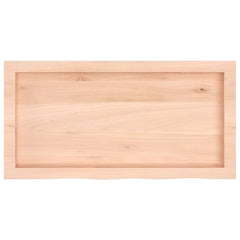 vidaXL Bathroom Countertop 80x40x(2-6) cm Untreated Solid Wood 4
