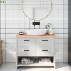 vidaXL Bathroom Countertop 100x40x(2-4) cm Untreated Solid Wood 1