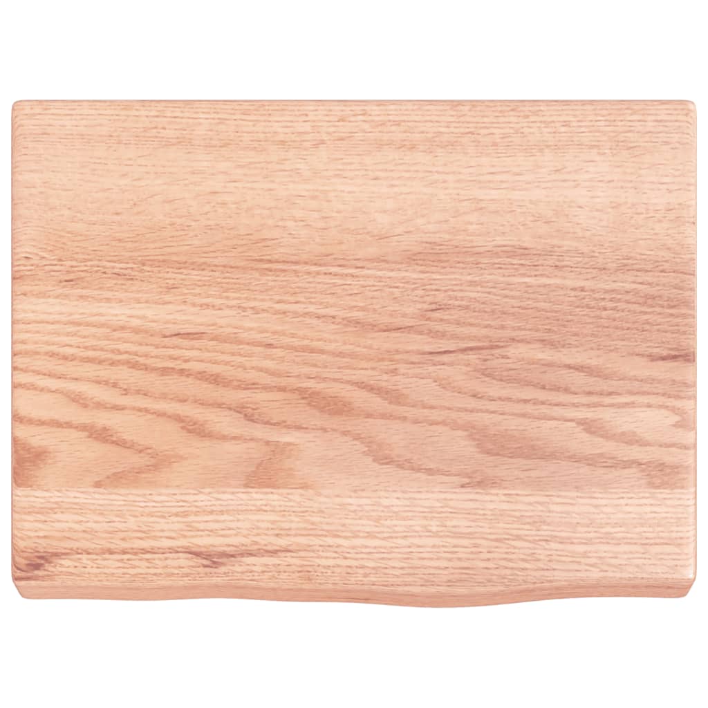 vidaXL Bathroom Countertop Light Brown 40x30x(2-4) cm Treated Solid Wood 4