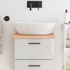 vidaXL Bathroom Countertop Light Brown 40x30x(2-4) cm Treated Solid Wood 1