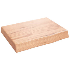 vidaXL Bathroom Countertop Light Brown 40x30x(2-6) cm Treated Solid Wood 2