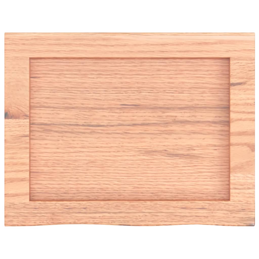 vidaXL Bathroom Countertop Light Brown 40x30x(2-6) cm Treated Solid Wood 4