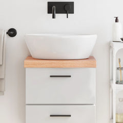 vidaXL Bathroom Countertop Light Brown 40x30x(2-6) cm Treated Solid Wood 1