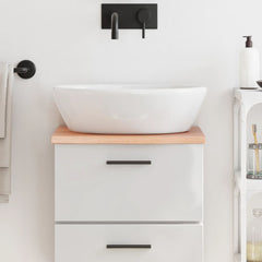 vidaXL Bathroom Countertop Light Brown 40x40x2 cm Treated Solid Wood 1