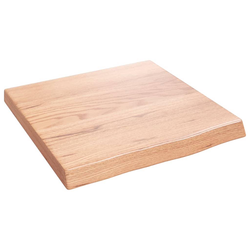 vidaXL Bathroom Countertop Light Brown 40x40x(2-4) cm Treated Solid Wood 2
