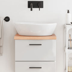 vidaXL Bathroom Countertop Light Brown 40x40x(2-4) cm Treated Solid Wood 1