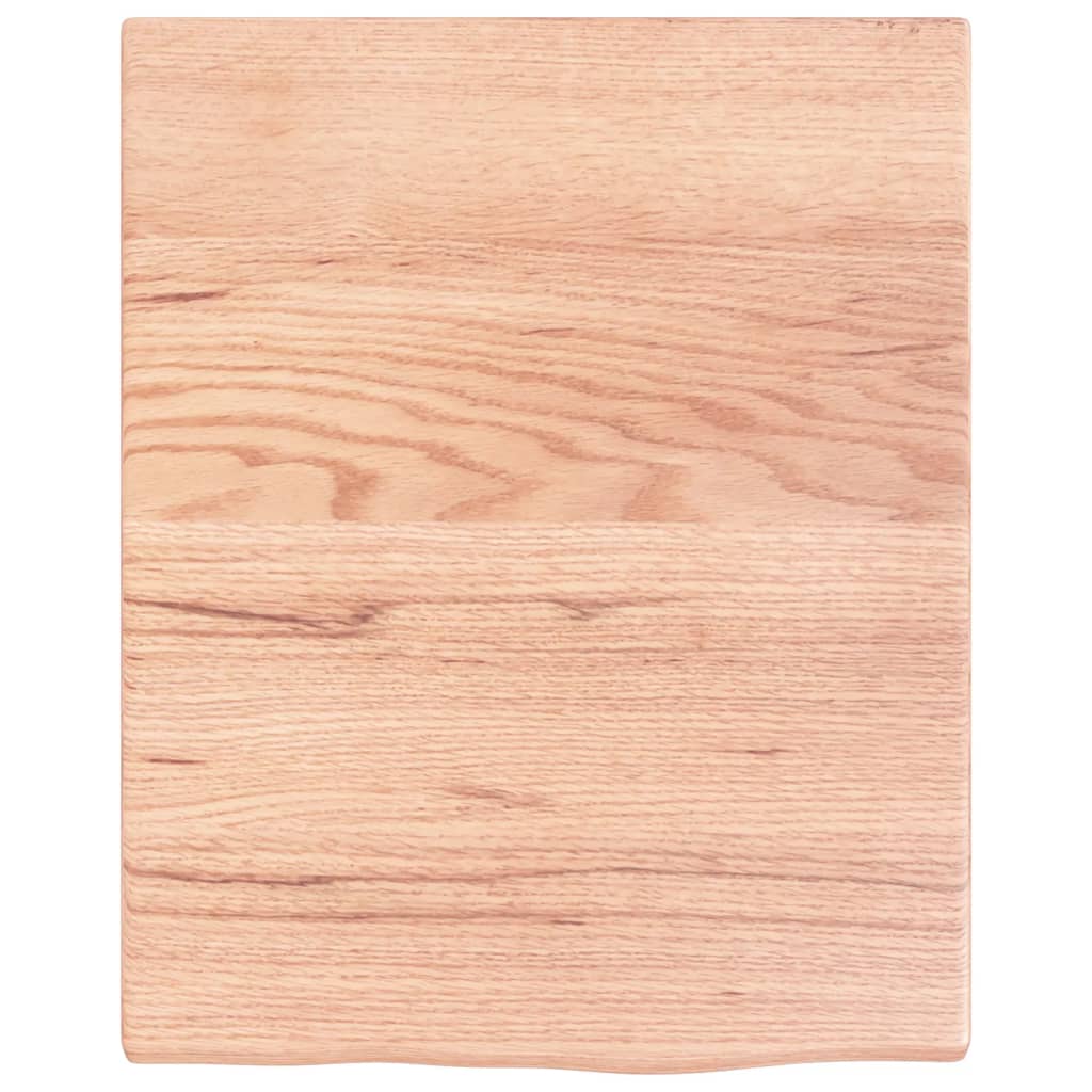 vidaXL Bathroom Countertop Light Brown 40x50x2 cm Treated Solid Wood 3