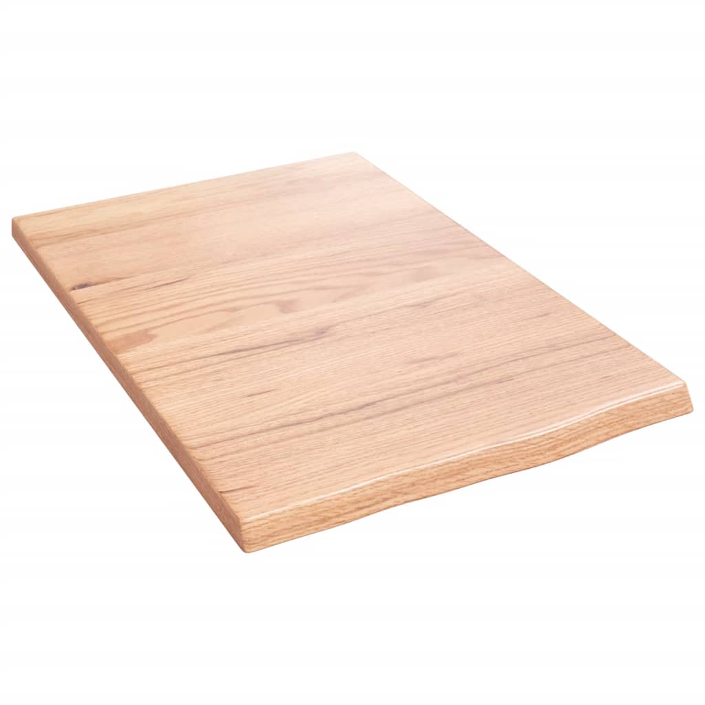 vidaXL Bathroom Countertop Light Brown 40x60x2 cm Treated Solid Wood 2