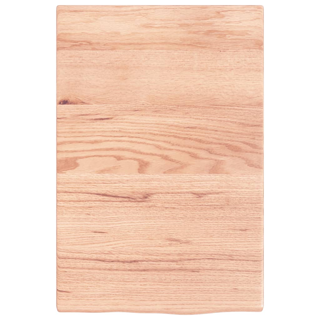 vidaXL Bathroom Countertop Light Brown 40x60x2 cm Treated Solid Wood 3