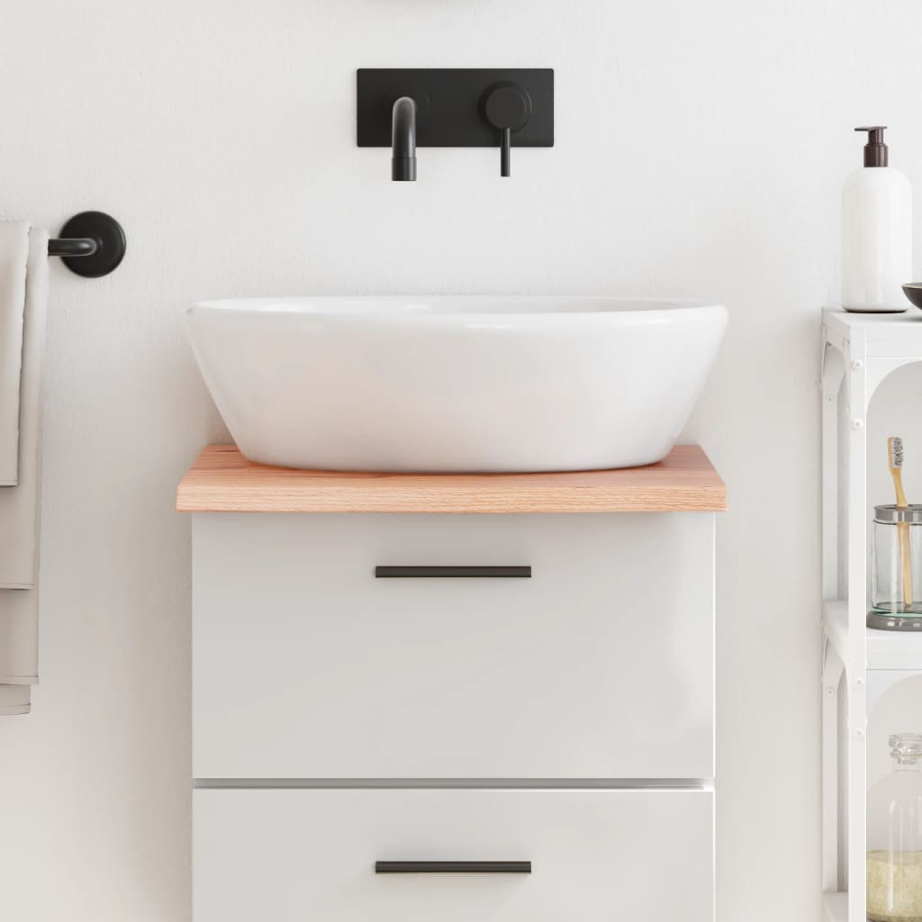 vidaXL Bathroom Countertop Light Brown 40x60x2 cm Treated Solid Wood 1