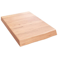vidaXL Bathroom Countertop Light Brown 40x60x(2-6) cm Treated Solid Wood 2
