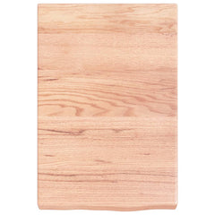 vidaXL Bathroom Countertop Light Brown 40x60x(2-6) cm Treated Solid Wood 3