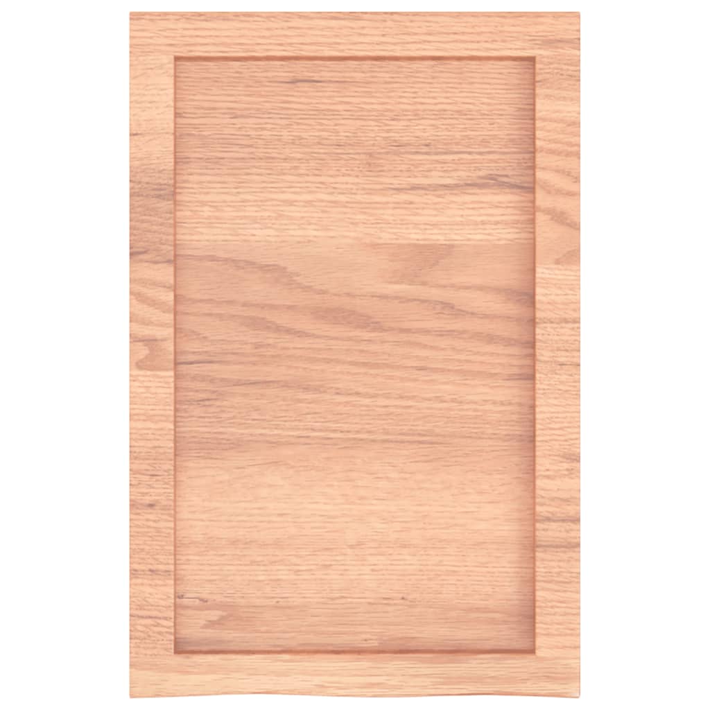 vidaXL Bathroom Countertop Light Brown 40x60x(2-6) cm Treated Solid Wood 4