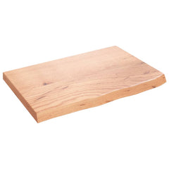 vidaXL Bathroom Countertop Light Brown 60x40x(2-4) cm Treated Solid Wood 2