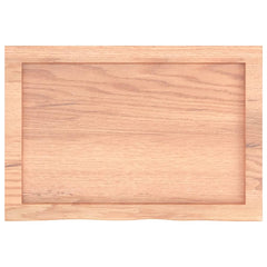 vidaXL Bathroom Countertop Light Brown 60x40x(2-4) cm Treated Solid Wood 4