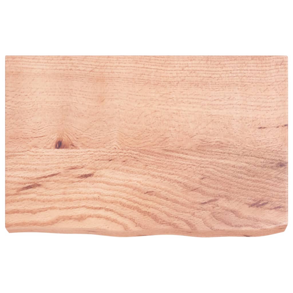 vidaXL Bathroom Countertop Light Brown 60x40x(2-6) cm Treated Solid Wood 3