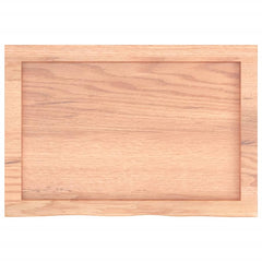 vidaXL Bathroom Countertop Light Brown 60x40x(2-6) cm Treated Solid Wood 4