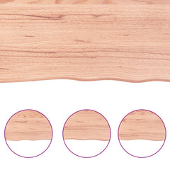 vidaXL Bathroom Countertop Light Brown 60x40x(2-6) cm Treated Solid Wood 5